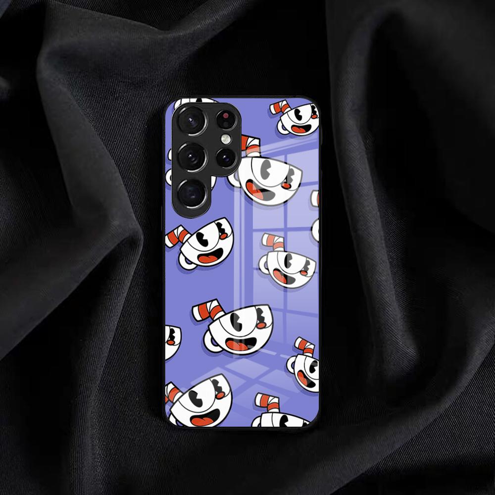 Hot Game C-cuphead Phone Case For Samsung S25 Edge Ultra S23 S22 S21 S20 Ultra Plus S24 Fe A54 A53 A25 Glass Cover
