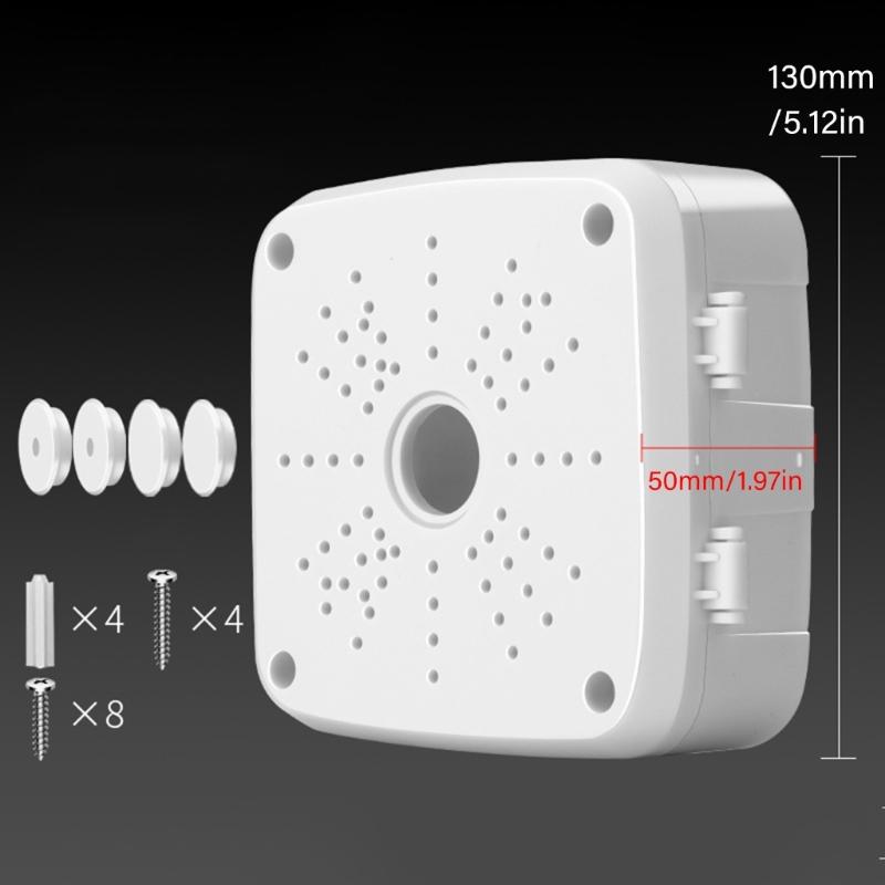 Concealed Wire Manager Enclosure With Flip Lid For Hoisting Security Camera Ceiling Wall Mount Installation