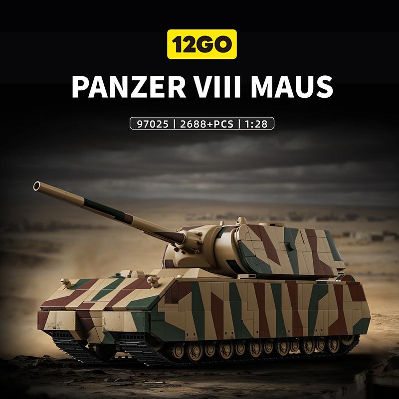 MOC Военный Тигр Тяжелый Танк Версия Раскрашенная Строительные Блоки Высокая Сложность Сборки Взрослый Подарок Пластиковая Модель Игрушка