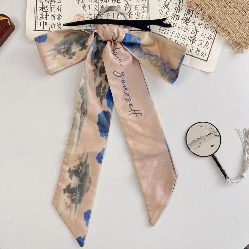 Klassiker mit tausend Zeichen Elegante Haarnadel mit Schleife im alten Stil und Streamer für Frauen