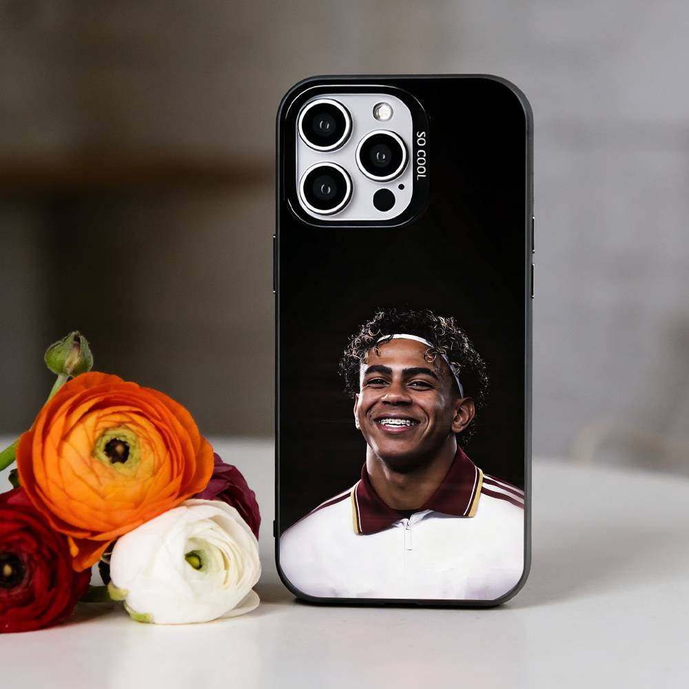 Custodia per Telefono L-Lamine Y-Yamal Per iPhone 17,16,15,14,13,12,11 Plus,Pro Max,XS,Colorata Argento Custodia per Telefono Funda Cover