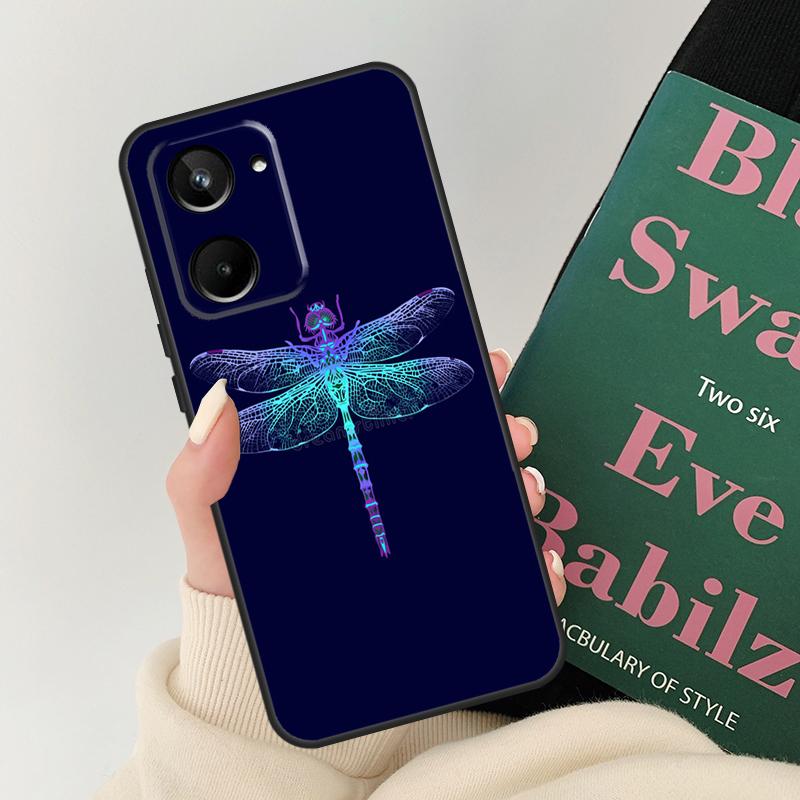 Dragonfly Animal Art For Realme 12 9 10 11 Pro Plus GT5 C67 C55 C53 C51 C35 C33 C30 C25s C21Y C11 GT Neo 5 Case