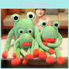 Legged Adorable Long Frog Plush Toy Soothing Sleep Buddy Big Eyed Girl Kid Gift
