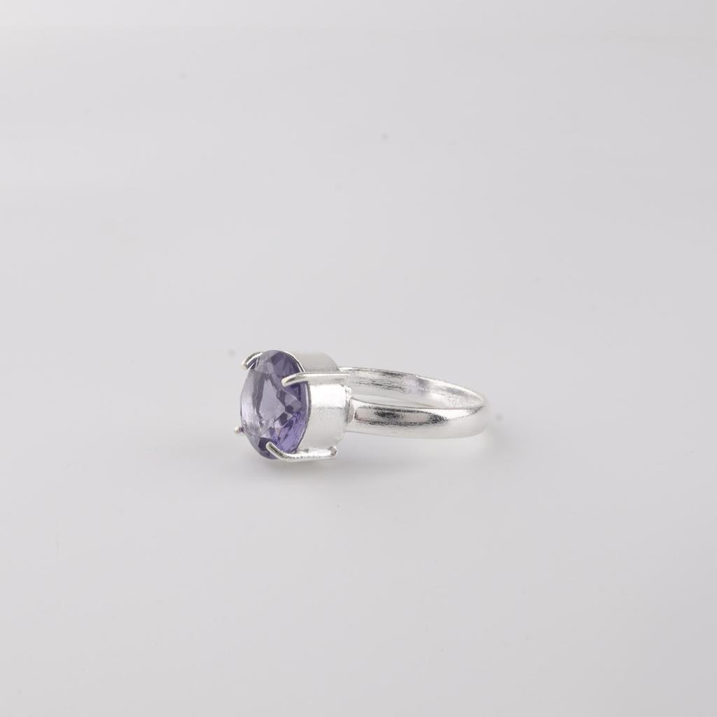Iolite Gemstone 925 Sterling Silver Statement Designer RING For Birthday Gift RR-72-1