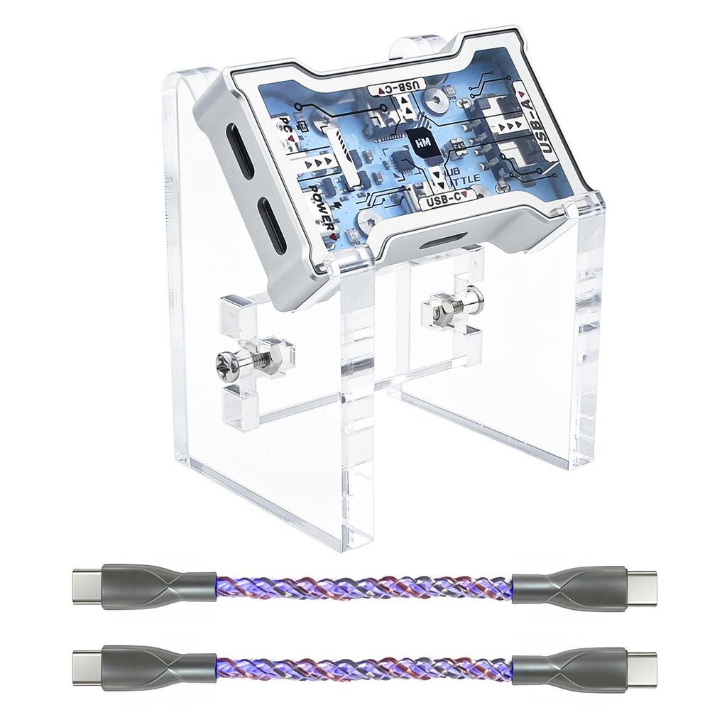 HMHUB HubLitte USB to Type-C RGB Aluminum Gaming Hub 8K