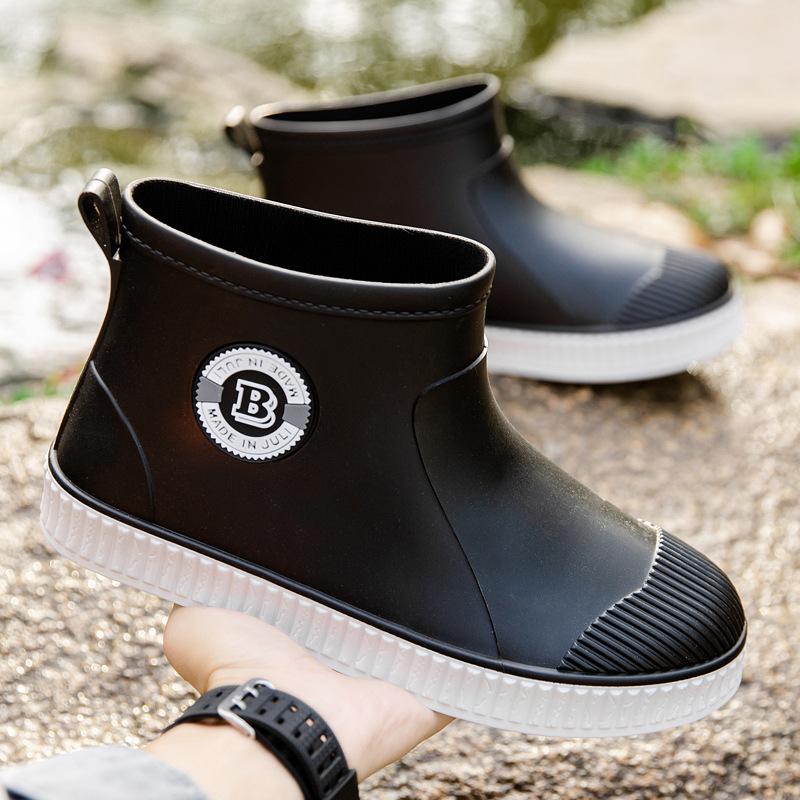 

Чоботи для дощу для чоловіків та жінок, низькі чоботи для дощу, всесезонне взуття для води на м якій підошві, нековзне, водонепроникне, середньої висоти, потовщене, легке взуття 42