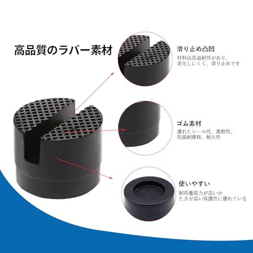Solxion Jack Pads, Jack Rubber Pads, Car Jack Rubber Support Blocks, Anti-Slip Frame Rail Protectors, Ultra Heavy Duty, Universal Type, Abrasion