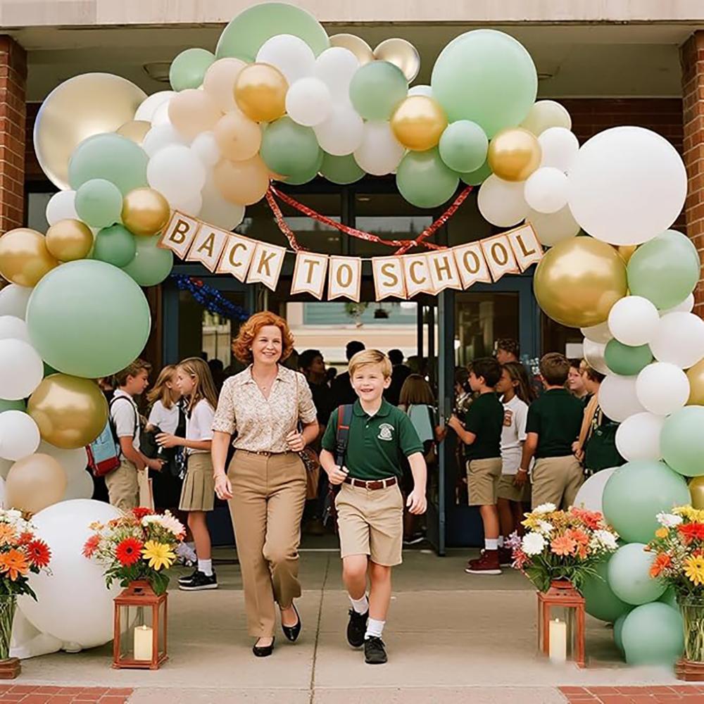 White Sand Sage Green Balloons Garland Metal Gold Balloon Arch Kit Wedding Graduation Kid Birthday Party Bride Shower Decoration