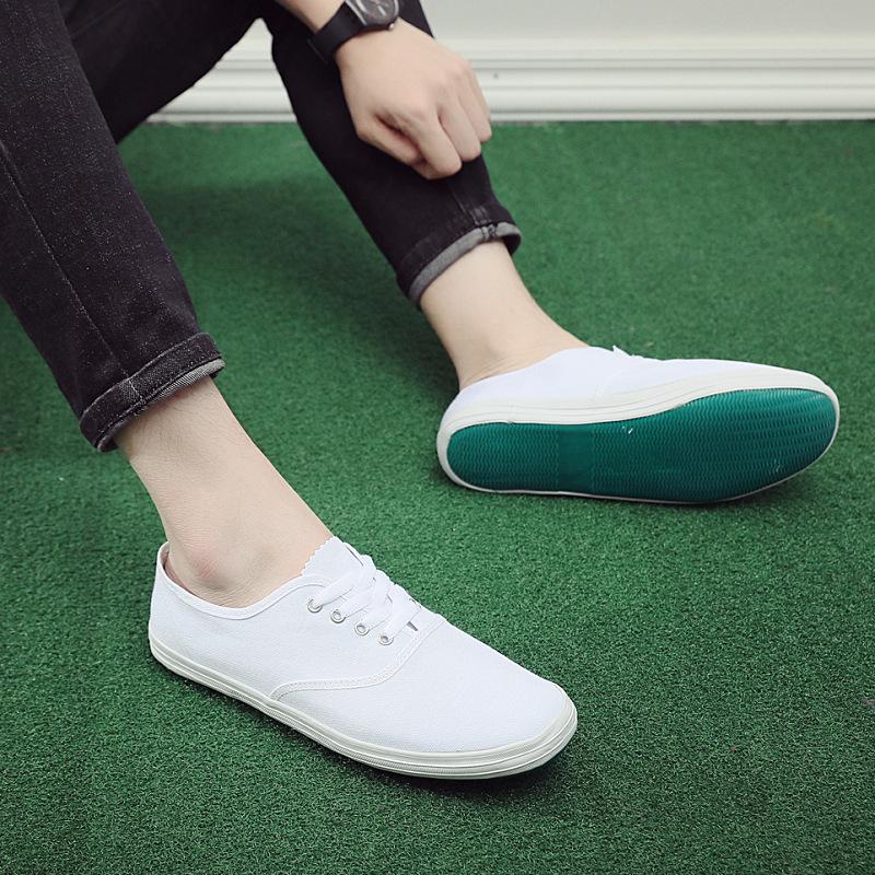 Spring and Autumn New Unisex Work Shoes Casual Lazy Canvas Slip-on White Labor Insurance Shoes Designer Shoes Men