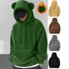 Autumn Winter Moisture Wicking Comfortable Skin-friendly Tops Large Size Hooded Men's Casual Personality Fashion Sweater Coral Velvet Jacket Men