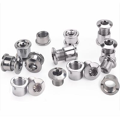 5Pcs Chain Wheel Fix Disc Bolt Nut Chainring Road Bicycle Parts Folding Bike Refitting Steel Nail Crank Monoblock Screw