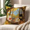 Cartoon Kitten Autumn Cute cushion cover Pillow Cover Decoration Room Home Sofa living Office Car Nordic Simplicity