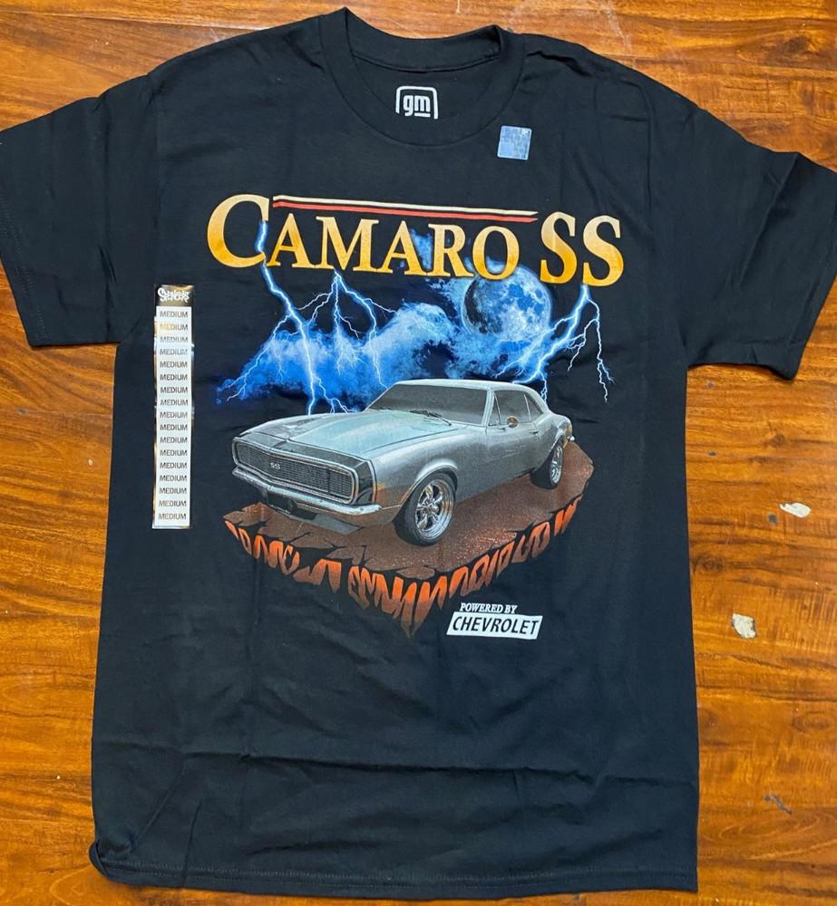 

CAMARO SS - GM Officially Licensed Double Sided W/Car Info Black Tee-NWT Unisex T-Shirt XL