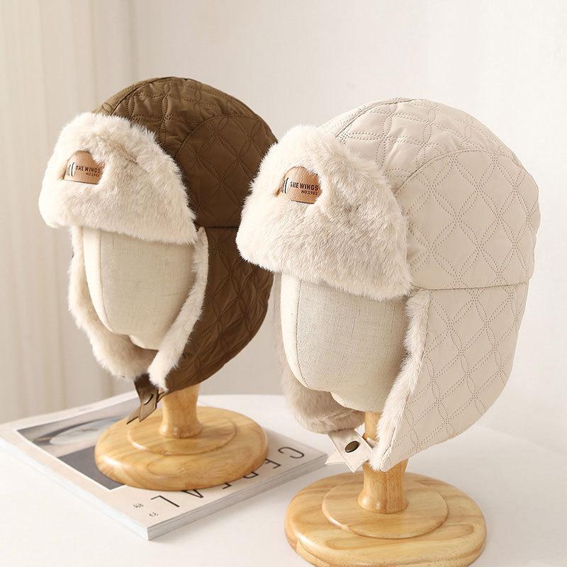 Winter Lei Feng Hat Women's Windproof and Cold-proof Fleece Ear Protector Northeast Hat Thickened Outdoor Cycling Hat New
