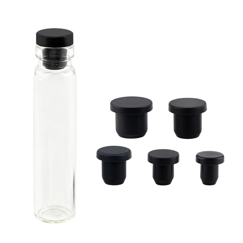 50 STÜCKE Silikon Lochstopfen 5 Größen Universelle Passform Ungiftige Verschlusskappe für Flaschen Gläser und Röhren