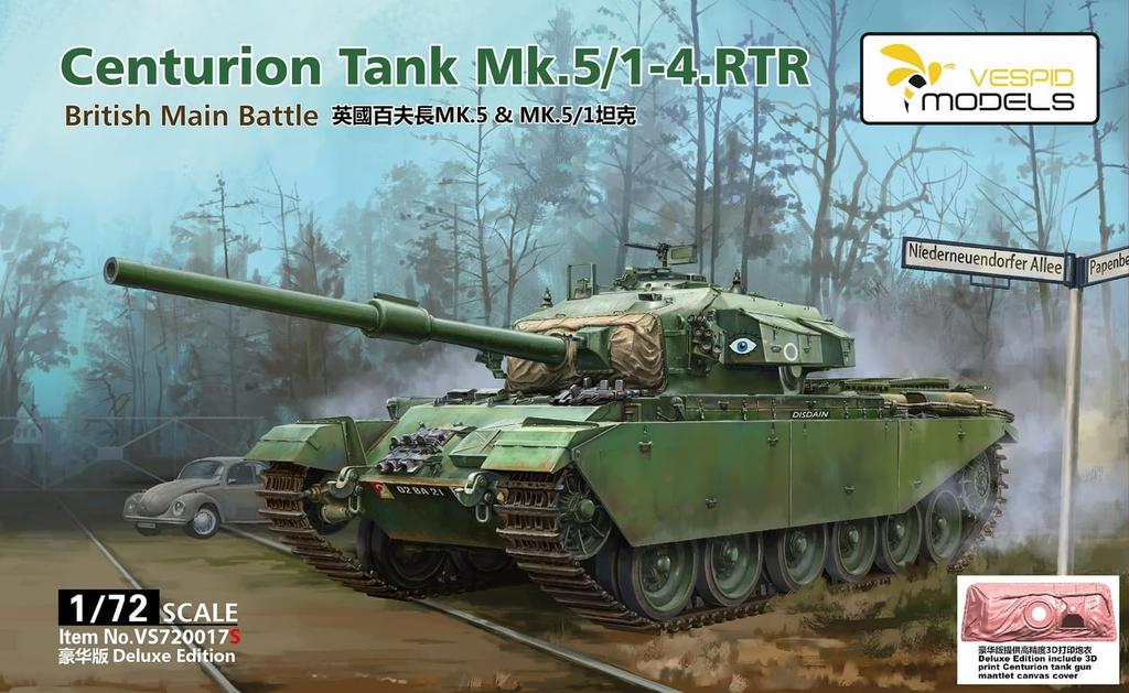 Vespid Models 1/72 Centurion Mk.5/1-4 Royal Tank Regiment Deluxe Edition Plastic Model Kit VPM720017S