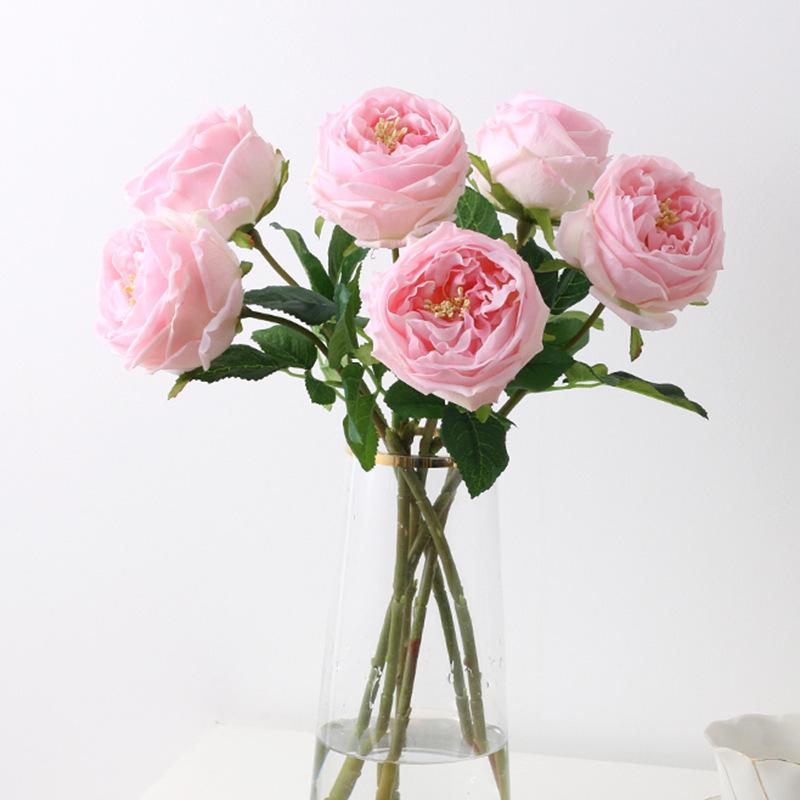 Simulierte Blume Waschen Fortgeschrittene Austin Rose Hochzeitsdekoration Blumen-Fotografie-Requisiten Tischdekoration Blumenarrangement