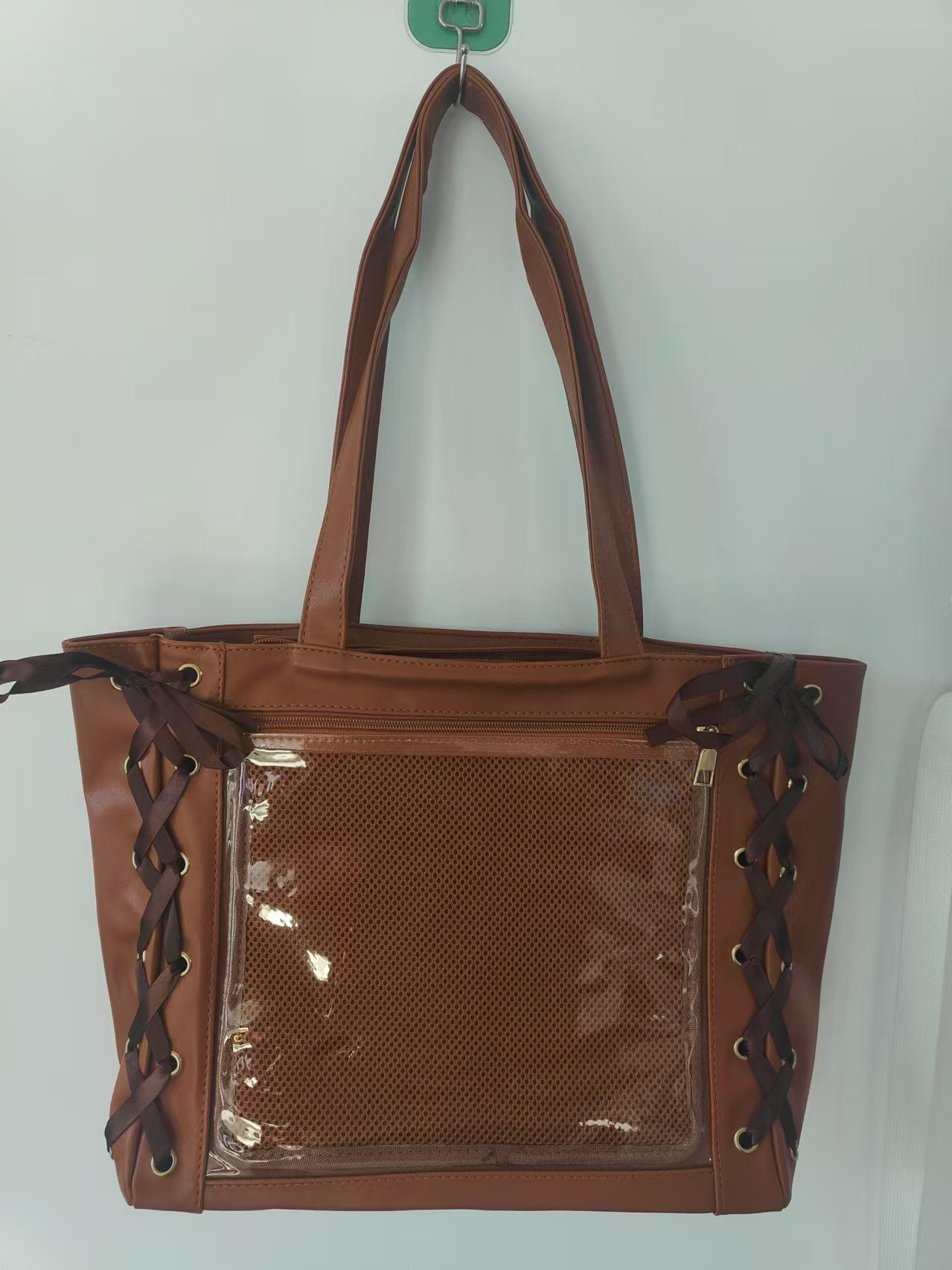 

New Japanese Ribbon Pain Bag Large Capacity Ribbon Pain Bag Bow Transparent Baby Bag Pain Bag Pain Bag