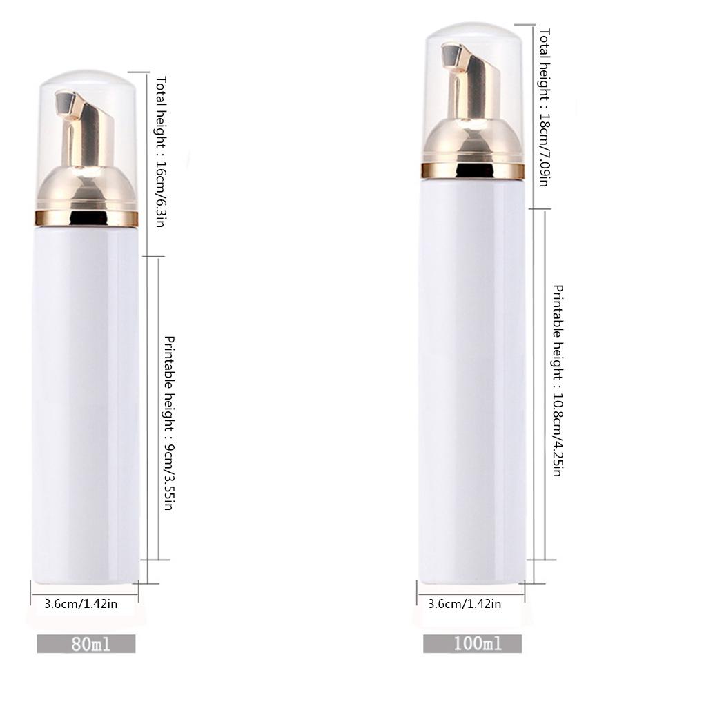 10 Stück Plastikschaumflasche mit silberfarbener Pumpe Leere Reiseschaumspender für Seife Shampoo 30/50/70/80/100ml