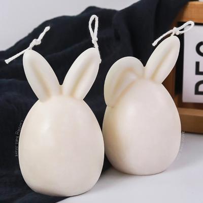 Easter Egg Bunny Candle Silicone Mold 3D Faceless Rabbit Head Aroma Soap Plaster Resin Mould Candle Making Supplies Home Decor