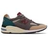 New Balance 990v2 Grey Green Maroon