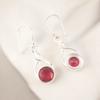 Natural Pink Rubellite Gemstone 925 Sterling Silver Handmade Designer Earrings CE-15-11