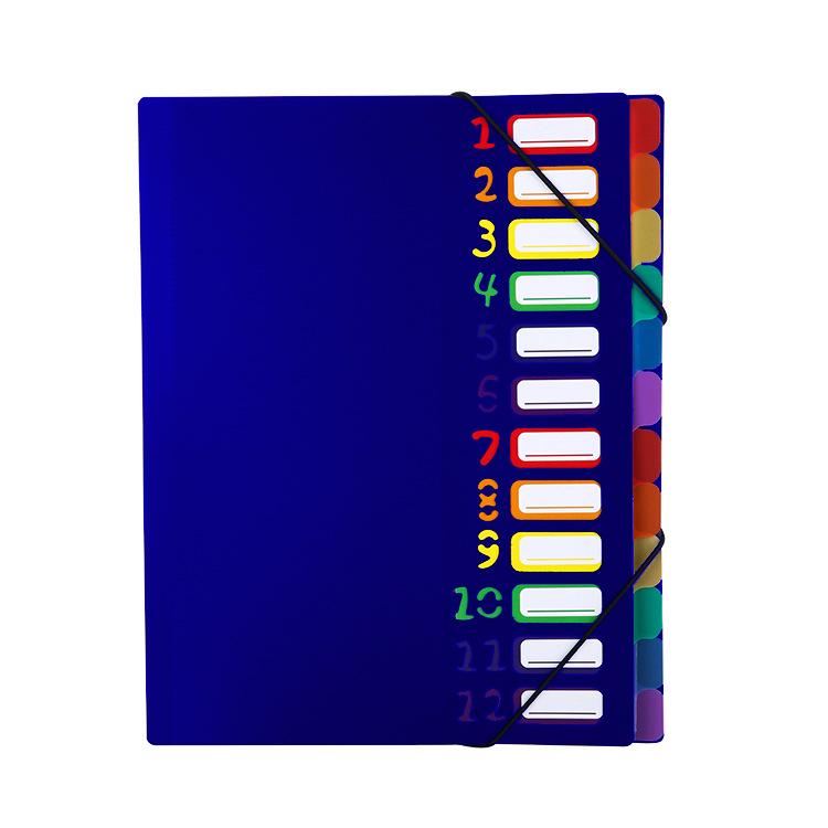 A4 Rainbow Loose-Leaf Binder Folder for Test Paper and Contract Storage