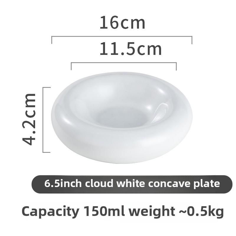 BRMolecular Gastronomy Tableware Appetizer Plate Sashimi Plate Creative Restaurant Circular Insulation Ceramic Dessert PlatesEY