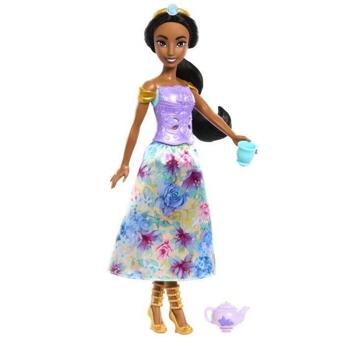 Spin & Reveal Jasmine Mattel Poupée Disney Princesses avec accessoires et 11 surprises HXC23