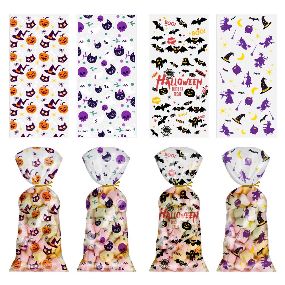 Halloween Black Candy Gift Bag - Plastic OPP Party Flat Bag