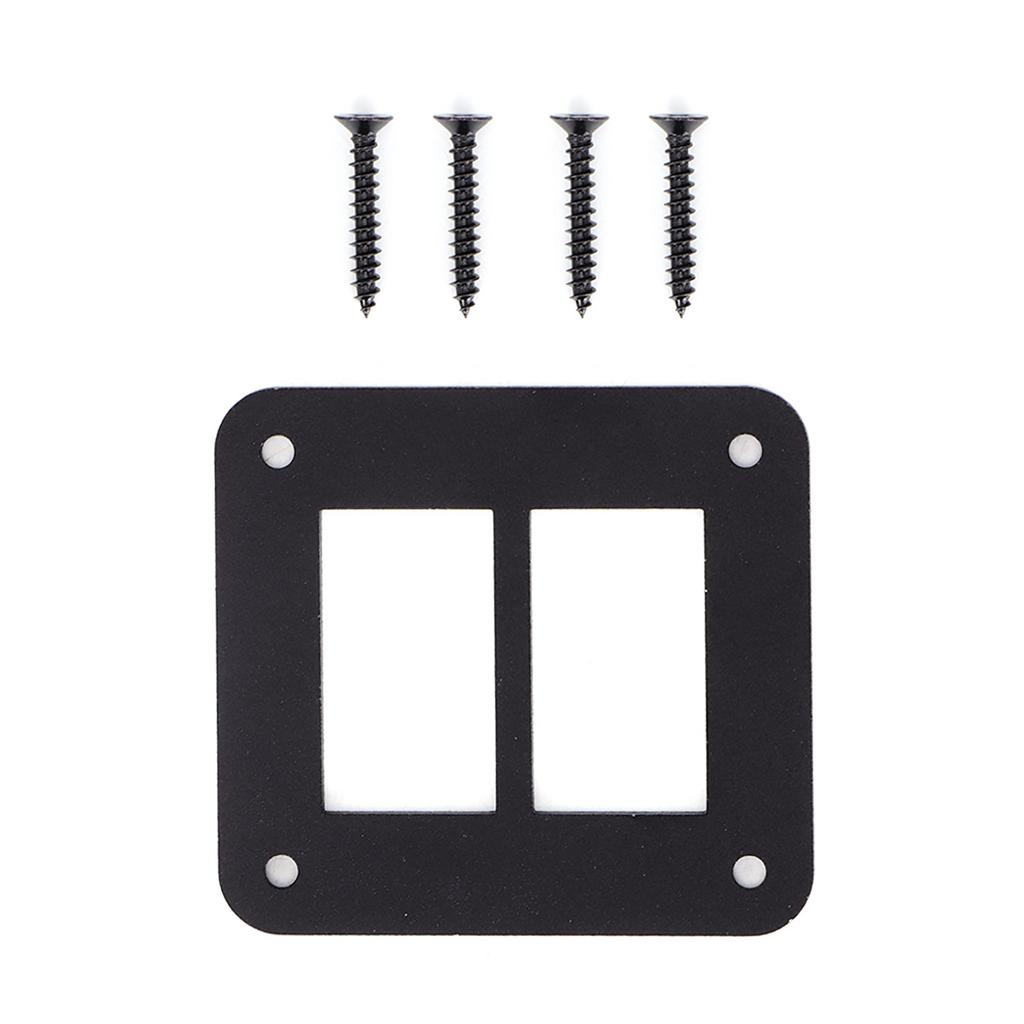 2 Way Black Aluminum Durable Car Trailer Boat Rocker Switch Panel Housing Holder