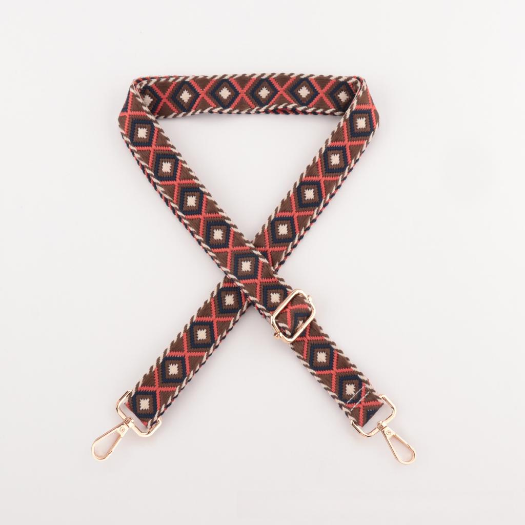 2.5cm Diamond Shoulder Strap Accessories Single Shoulder Crossbody Versatile Color Contrast Decompression Replacement Bag Strap