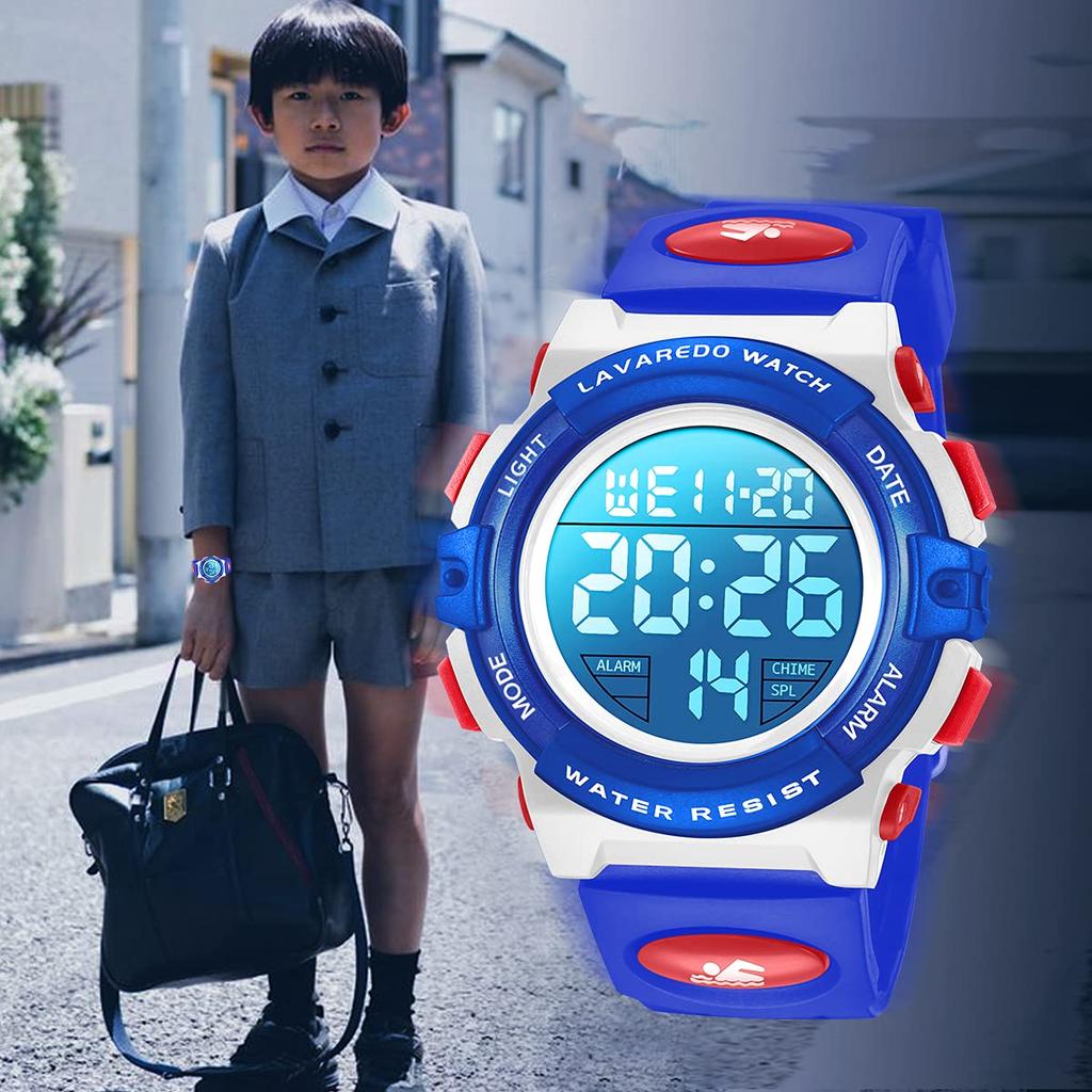 Chlapecké hodinky Digitální hodinky Chlapecké Sportovní hodinky Venkovní multifunkční 50m vodotěsné upozornění Datum Den Displej Duální čas LED Analogový displej Dívčí chlapci