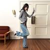 GREEN BELT Copenhagen Striped Knit Hooded Cardigan
