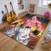 Pink Warrior In Battle Stance Patterned Carpet, Non Slip Mat Suitable for Living Room and Bedroom Sofas