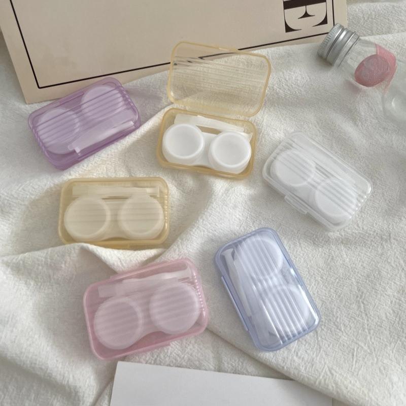 1pcs Simple Transparent Contact Lens Box Contact Lens Case Travel Portable Contact Lenses Case