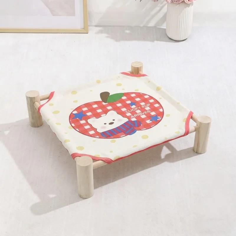 Removable and Washable Pet Camp Bed Kennel Small Dog Bed Universal in All Seasons Hanging Off The Ground Moisture-proof Cat Bed