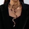 Stylish Retro Snake Necklace Multi Wear Option as Chokers Bracelet or Armband Adjustable Flexible Alloy Materials