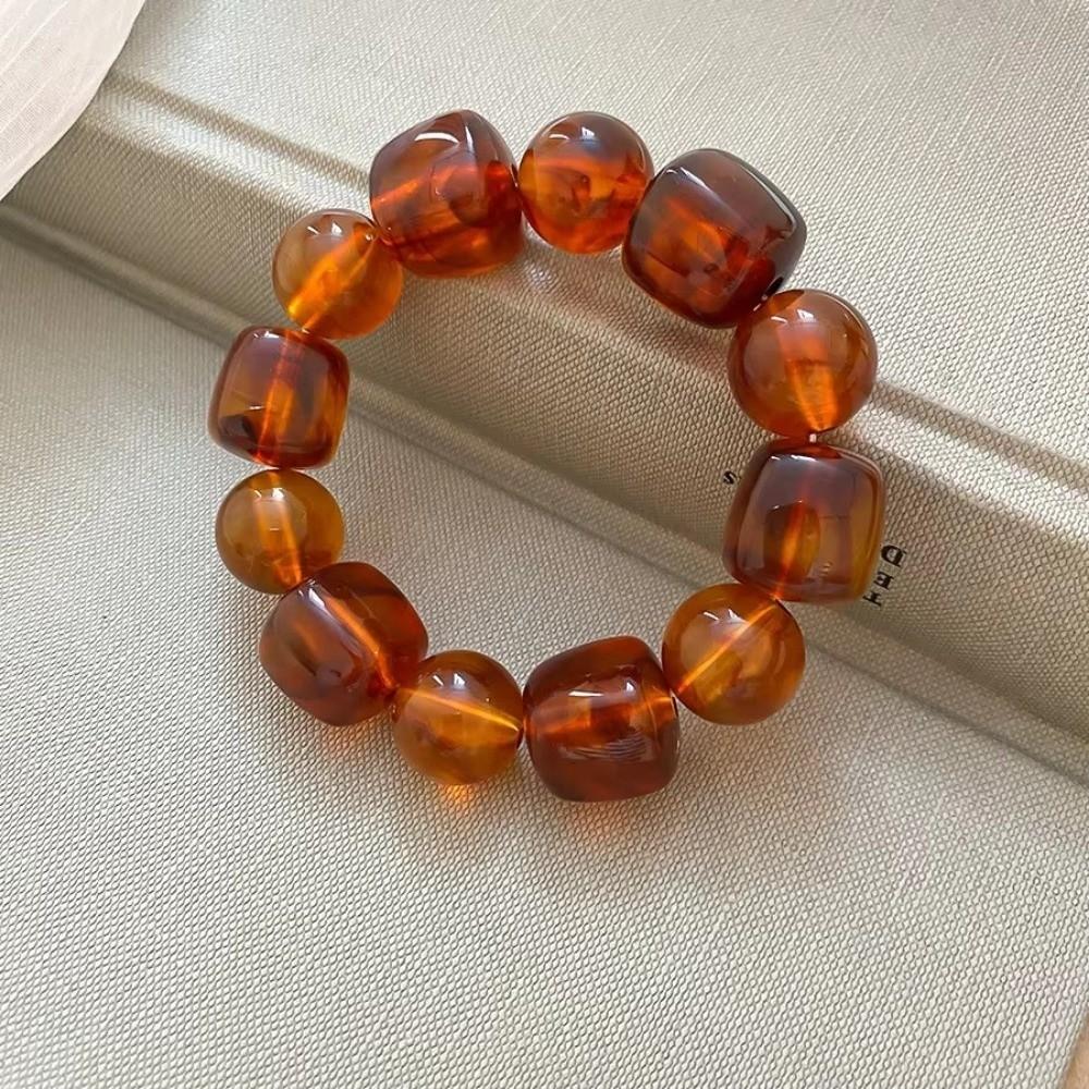 Acrylic Geometric Bracelet Irregular Women Wristband Simple Beaded Bracelet  Hand Accessories