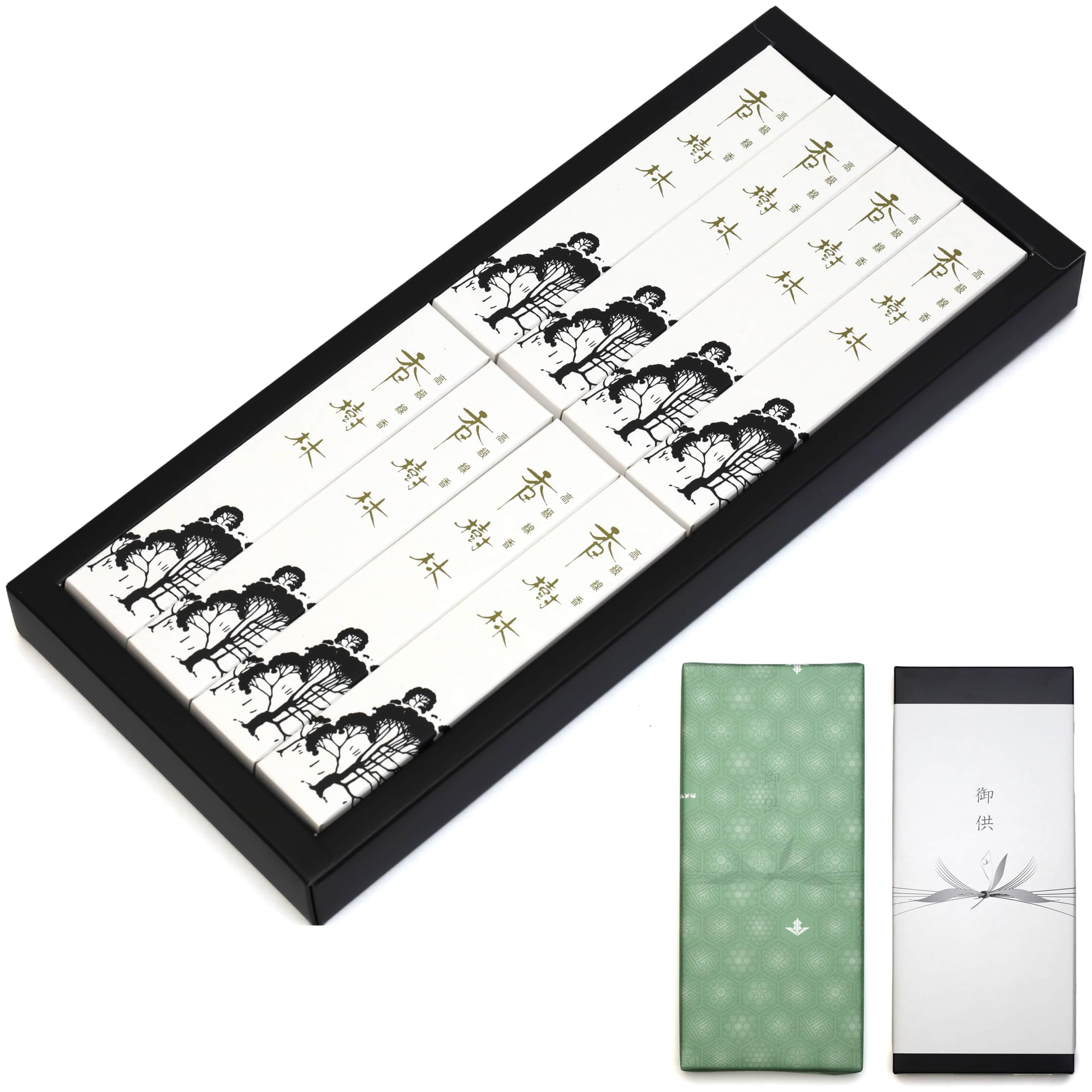 

Sympathy Incense Gift [Kojurin Sandalwood with Inner Wrapping] Made in Japan, Low Smoke, Perfect for Memorial Services and First Anniversary Gifts