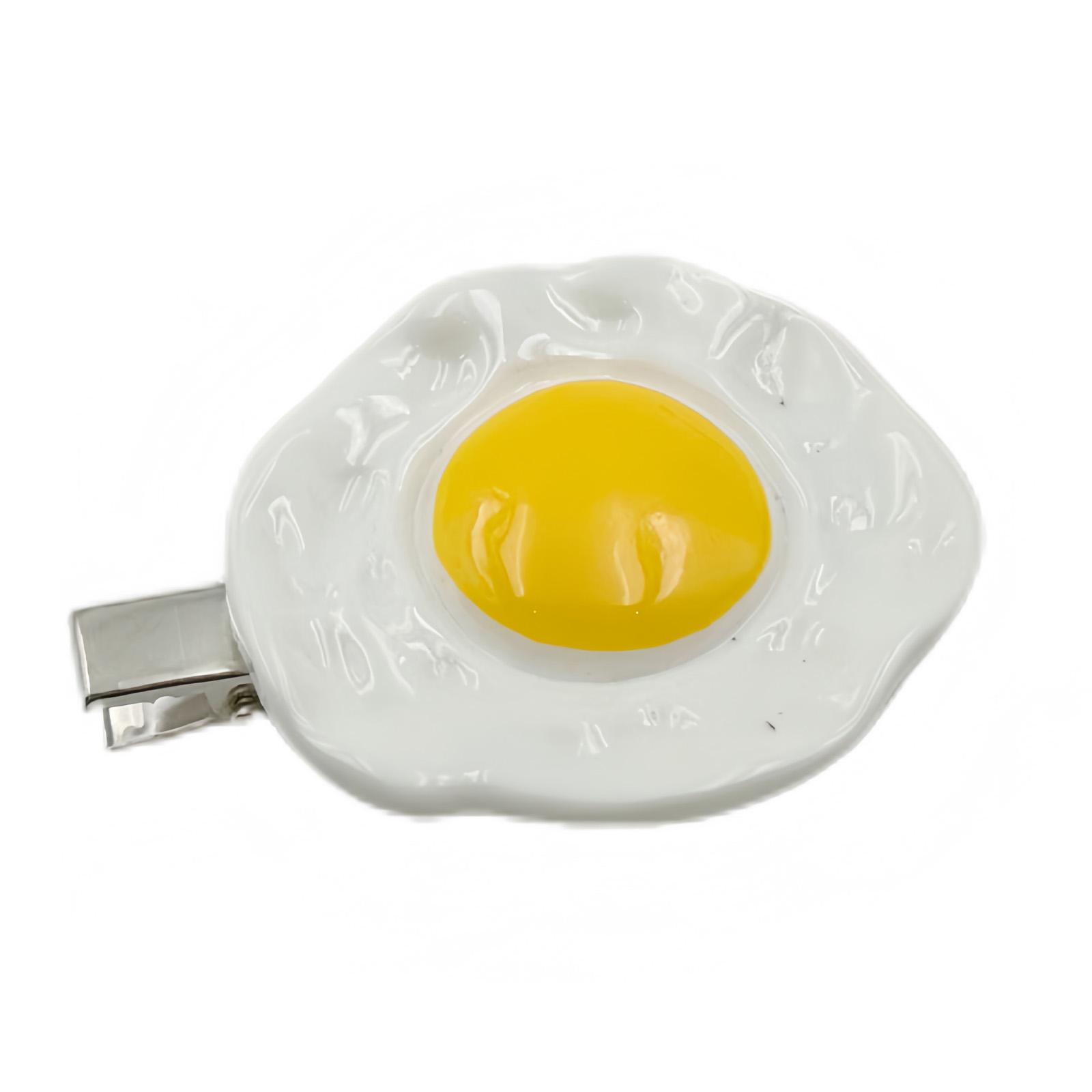 

Egg Yolk Heart Design Hair Clip Fashionable Hairpin For Ponytail Bun Styling H