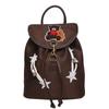 Bear Teddy Plush Embroidered Coffee Backpack Outdoor Large Schoolbag Capacity