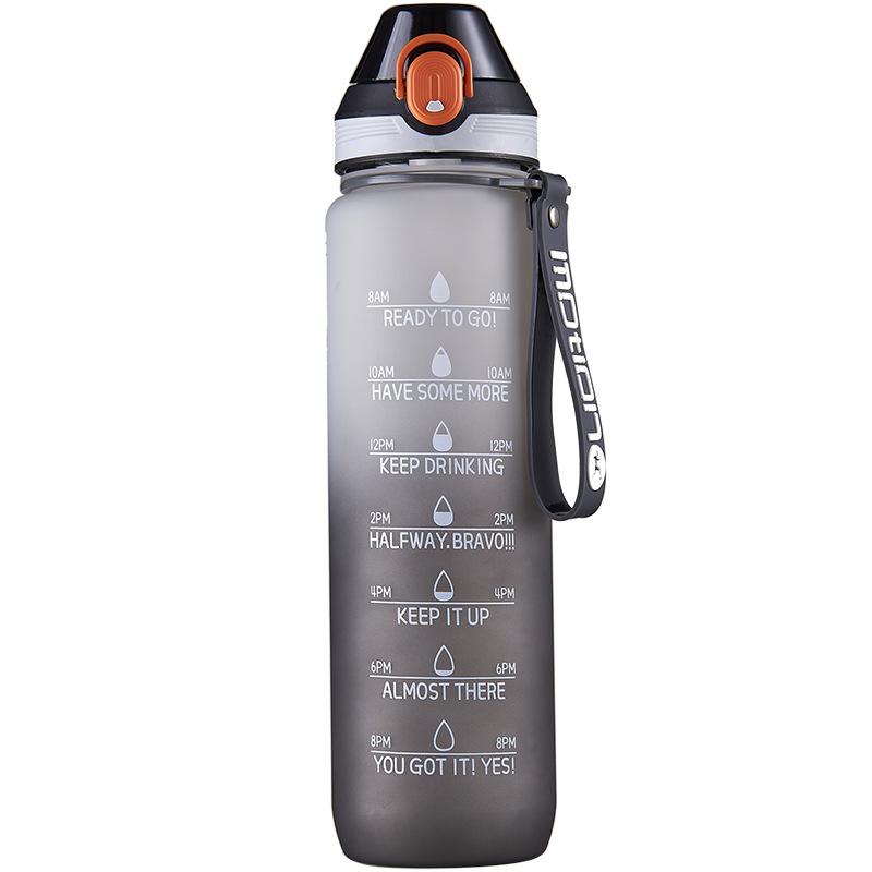 

Новая матовая градиентная чашка с соломинкой, автомобильная отскакивающая насадка, портативный стакан, спортивный фитнес, мужской и женский пластиковый стакан для воды 1050ml