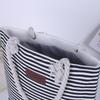 Casual Stripe Printed Canvas Bag Large Capacity Shopping Canvas Bag Cotton Rope Shoulder Hand Canvas Bag