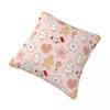 Christmas Gingerbread Pattern Pastel Pink Red Pillowcase Double-sided Printing Cushion Cover Gift Throw Pillow Case Cover Home