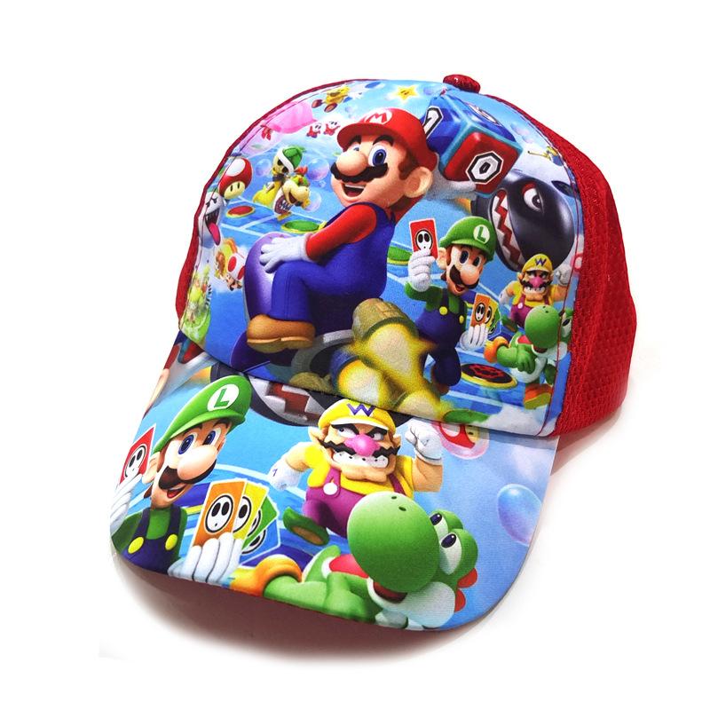 16 hues Super Marios Bros Animation Design Headwear Luigi Embroidery Animation Figure Peripherals Baseball Cap Shade Sun Protection kids Presents