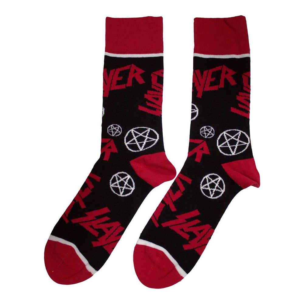 Slayer Unisex Adult Logo & Pentagram Socks
