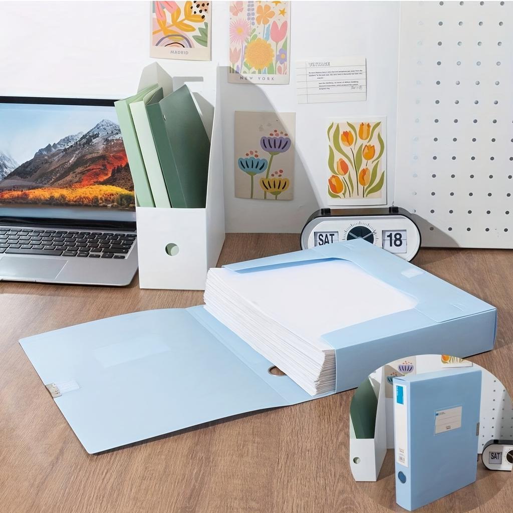 A4 Pastel Plastic File Folders - Heavy-Duty High Quality Document Organizer with Snap Closure, Multi-Color Assortment for Office