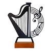 Artistic Metal Note On Wooden Base Stylish Room Decoration Ideal For Gift And Display