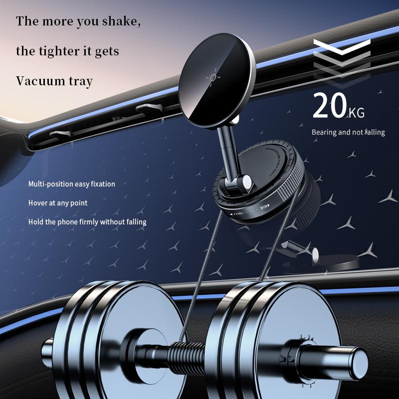 Car Vacuum Magnetic Phone Holder Foldable Strong Suction Cup Mobile Phone Holder 360-Degree Rotating Mount For Macsfae iPhone
